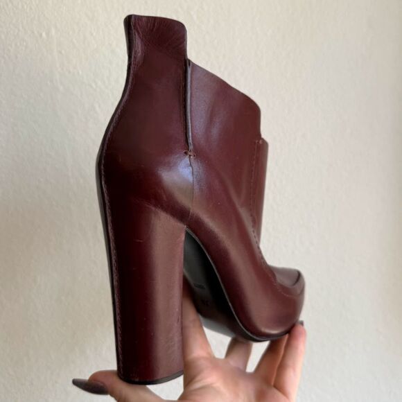 Alexander Wang Kim Oxblood Leather High Heel Ankle Booties with Pointed Toe EU36 - Picture 5 of 16